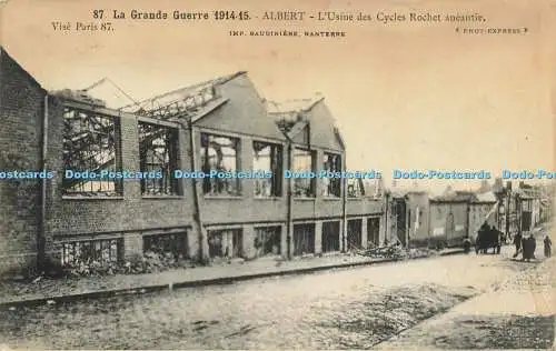 R611630 Albert L Usine des Cycles Rochet Aneantie La Grande Guerre 1914 Baudinie