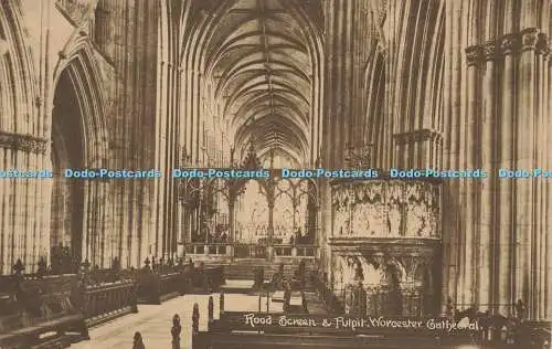 R609525 Worcester Cathedral Rood Screen and Pulpit J E Phillips