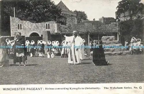 R611636 Winchester Pageant Birinus Converting Kynegils to Christianity Wykeham S