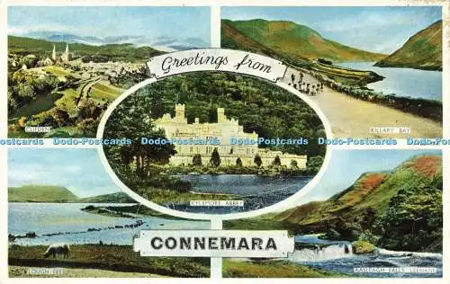 R611656 Grüße von Connemara Clifden Kylemore Abbey Killary Bay Tuck Irish T