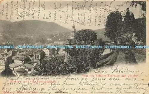 R611669 Gruss aus Baden Baden Von der Schloss Terrasse aus Gesehen Reinicke und