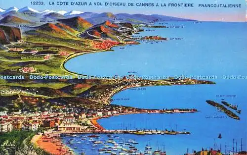 R609558 La Cote d Azur a vol D Oiseau de Cannes a la Frontiere Franco Italienne