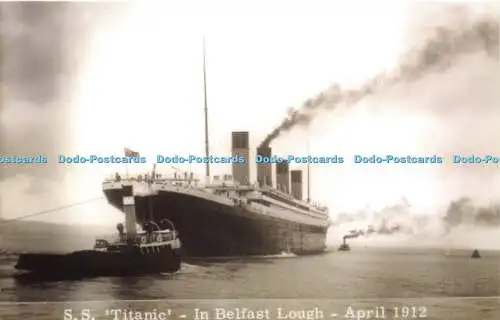 R607024 S S Titanic in Belfast Lough April 1912 W J N 4