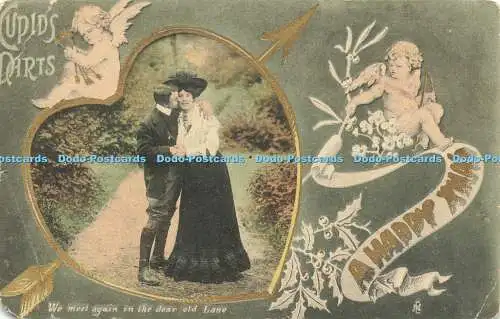 R607026 Cupids Darts We meet again in dear old Lane A Happy Xmas J Welch 1906