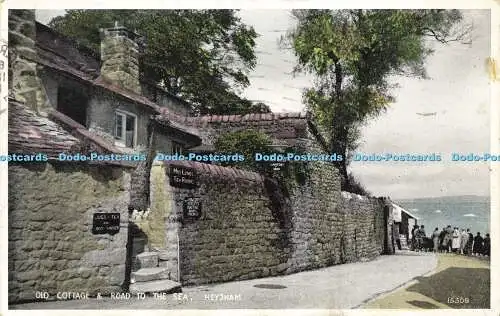 R609611 Heysham Old Cottage and Road to the Sea J Salmon Gravo Style 1945