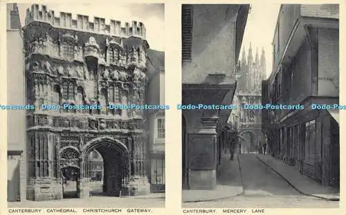 R611736 Canterbury Cathedral Christchurch Gateway Mercery Lane Photochrom Multi