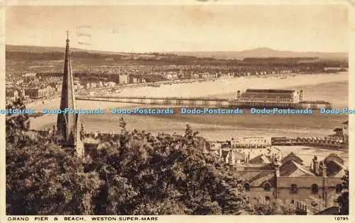 R609636 Weston Super Mare Grand Pier and Beach W und S Serie 1939