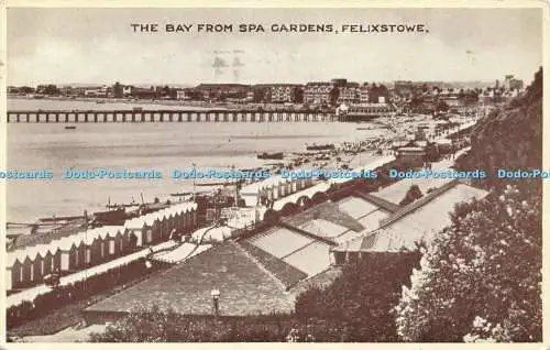 R609649 Felixstowe The Bay from Spa Gardens E T W Dennis 1948