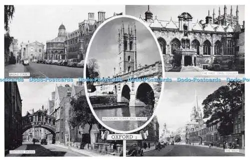 R609656 Oxford Magdalen Tower and Bridge Broad Street Hertford Bridge J Salmon P