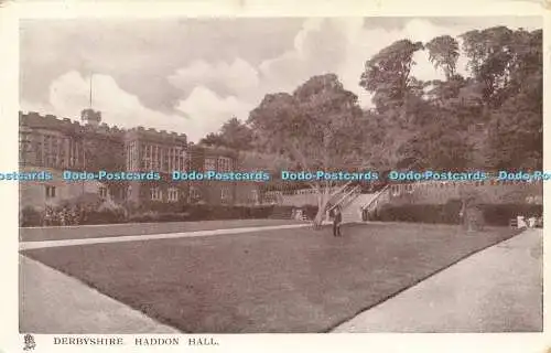 R607101 Derbyshire Haddon Hall Buxton und Umgebung Serie Tuck Glosso Postkarte S