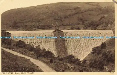 R609720 Elan Valley Pen y Gareg Dam Photochrom