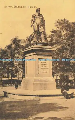 R611895 Anvers Denkmal Rubens Postkarte