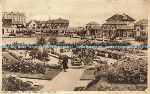 R607234 Marine Gardens and Bowling Green West Worthing 19 Norman S and E 1939