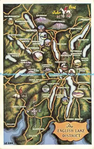 R611933 The English Lake District Map H Webster