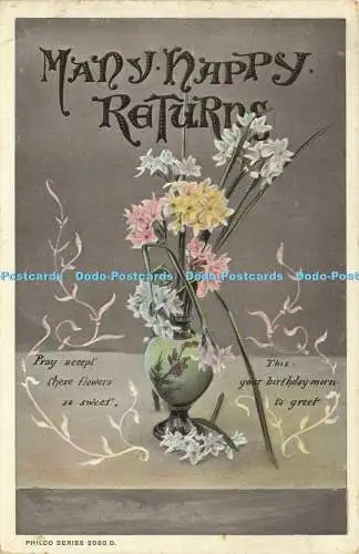 R611934 Viele glückliche Rücksendungen, beten Sie, akzeptieren Sie diese Blumen, also Sweet Philco Publishing