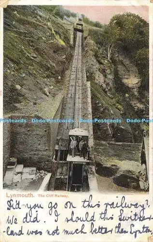 R611936 Lynmouth The Cliff Railway Bildgüter Pfau Autochrom 1906