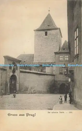 R611952 Gruss aus Prag Der Schwarze Thurm