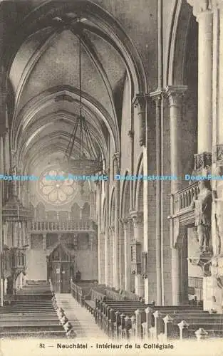 R607382 81 Neuchatel Interieur de la Collegiale Phototypie