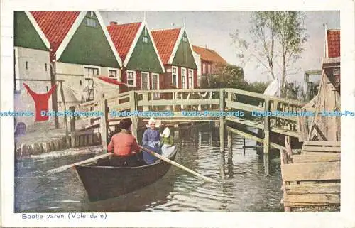 R607467 Bootje varen Volendam 1927