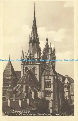 R607506 Lausanne L Abside de la Cathedrale Franco Suisse Kologravure