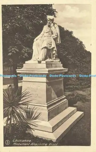 R607520 Lausanne Denkmal Alexandre Vinet Franco Suisse Kologravure