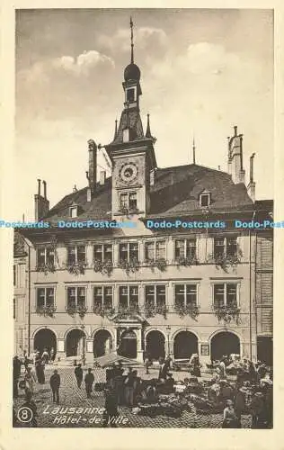 R607522 Lausanne Hotel de Ville Franco Suisse Kologravure