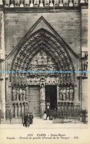 R607581 Paris Notre Dame Fassade Portail de Gauche Portail de la Vierge ND Levy e