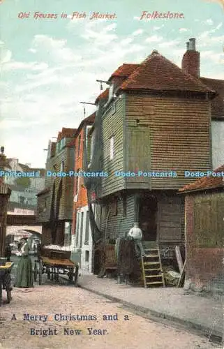 R607607 Folkestone Old Houses in Fish Market E S No 541 1906