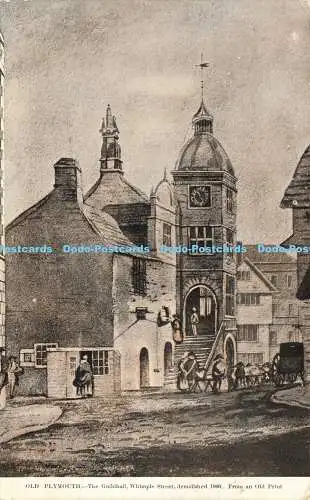 R607608 Old Plymouth The Guildhall Whimple Street 1800 aus einem alten Pr