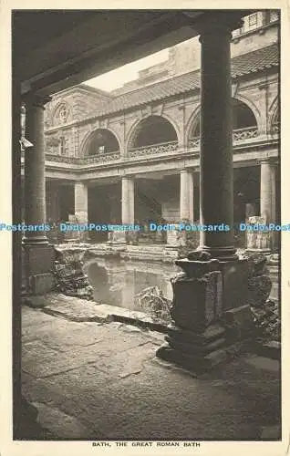 R607610 Bath The Great Roman Bath Offizielle Postkarte The Pump Room