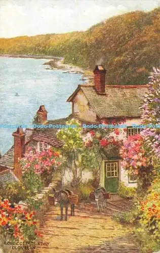 R607625 Clovelly Rose Cottage and Bay J Salmon 1952