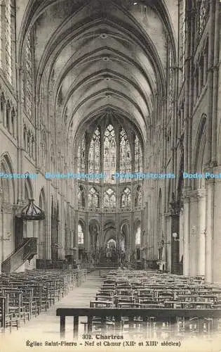 R612007 Chartres Eglise Saint Pierre Nef et Choeur XII et XIII siecles Robert La