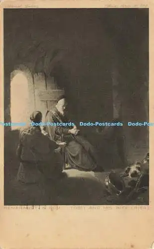 R612058 National Gallery Tobit and His Wife Rembrandt Photogravure Official Seri