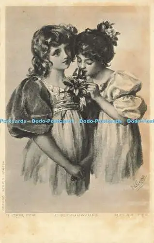 R612111 Two Girls Photogravure Met A B FEC N Cook Depose Series No 6029