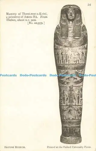 R612125 British Museum Mummy of Thent mut s Kebti a Priestess of Amen Ra From Th