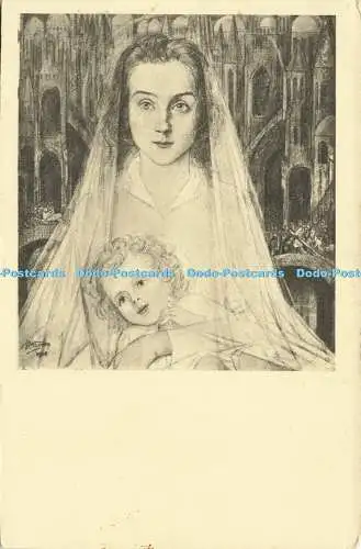 R612137 Madonna voor de Kathedraal Jan Toorop Het Hollandsche Uitgevershuis