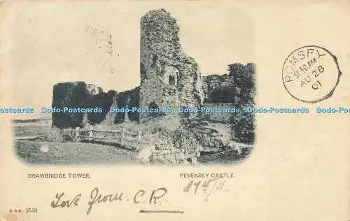 R612254 Pevensey Castle Zugbrückenturm B und D 1901