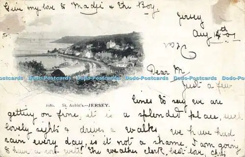 R612271 Jersey St Aubin Postkarte 1901