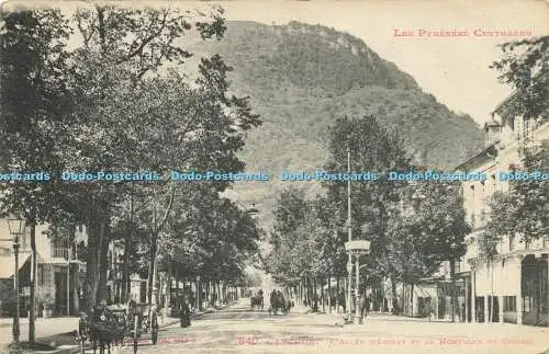 R612274 Luchon L Allee d Etigny et la Montagne de Cazaril Les Pyrenees Centrales