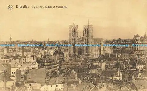 R612299 Bruxelles Eglise Ste Gudule et Panorama Nels Ern Thill No 100