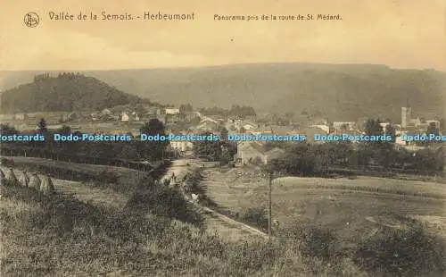 R612354 Vallee de la Semois Herbeumont Panorama pris de la Route de St Medard Ne