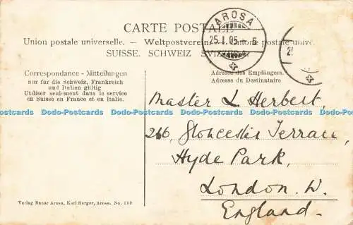 R612387 Arosa von Valsana aus Karl Berger Nr 159 1905