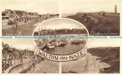 R612409 Walton on Naze Boating Lake Central Beach Naze Klippe und Turm Multi Vie