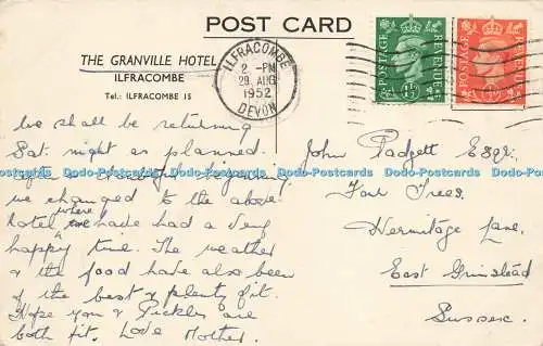 R612425 Ilfracombe The Granville Hotel 1952