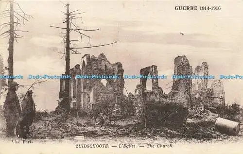 R612437 Guerre 1914 Zuidschoote The Church Neurdein et Cie