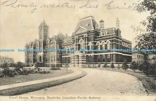 R612449 Winnipeg Manitoba Court House Canadian Pacific Railway 1923