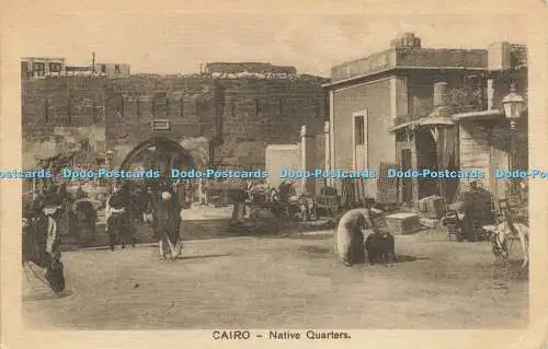 R612450 Cairo Native Quarters Cairo Post Card Trust Serie 606 1917