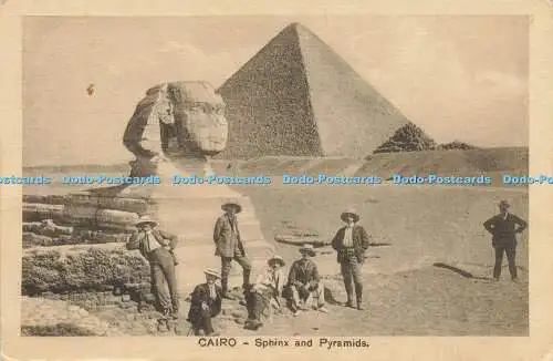 R612451 Cairo Sphinx and Pyramids Cairo Post Card Trust Serie 606 1917