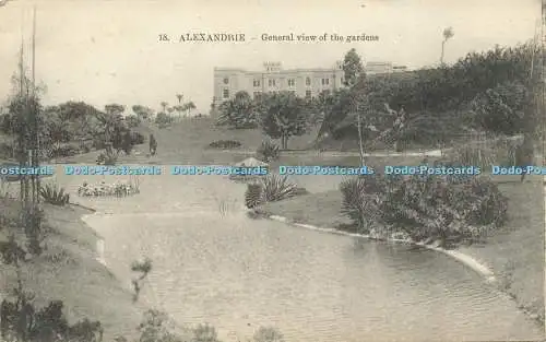 R612472 Alexandrie General View of the Gardens P Coustoulides 1919