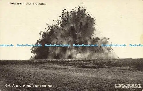 R612483 A Big Mine Exploding Crown Daily Mail War Pictures Series VIII No 64